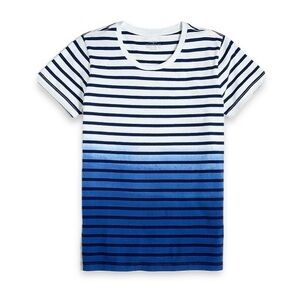 J. Crew Striped Dip-Dye Ombré T-Shirt Tee Short Sleeved